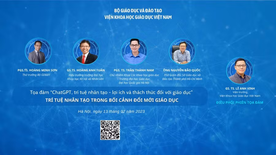 Các diễn giả tham gia Tọa đàm (phiên 2) với chủ đề: Trí tuệ nhân tạo trong bối cảnh đổi mới giáo dục.