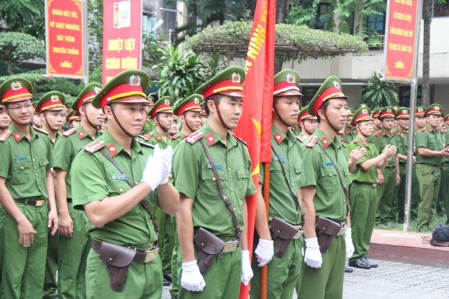 Cán bộ, giảng viên, sinh viên của Trường ĐH Phòng cháy,chữa cháy trong Lễ khai giảng năm học mới