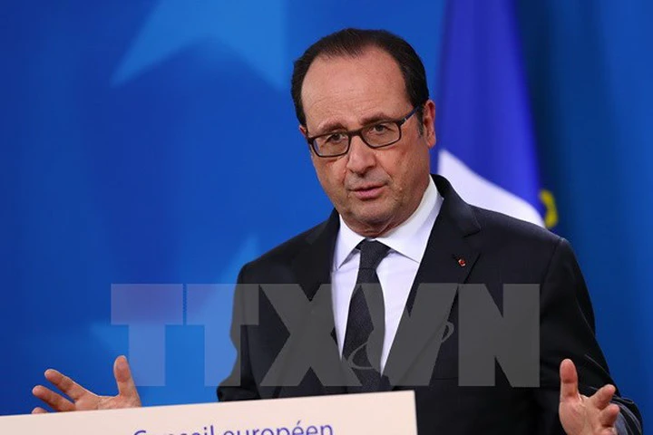 Tổng thống Pháp Francois Hollande. (Nguồn: THX/TTXVN)