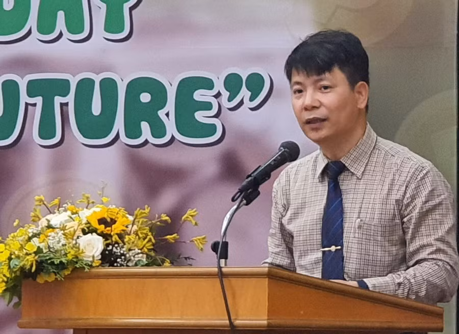 PGS.TS Trần Quang Tiến – Giám đốc Học viện Phụ nữ Việt Nam phát biểu tại Lễ phát động.