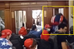 Video: Khoảnh khắc người biểu tình bị bắn trong nhà quốc hội Mỹ