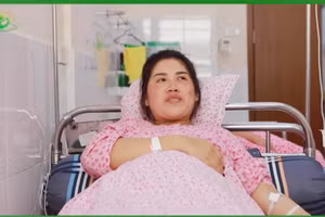 Sức khoẻ sản phụ đã ổn định và xuất viện sau 5 ngày điều trị. Ảnh: Bệnh viện Phụ sản Hà Nội.