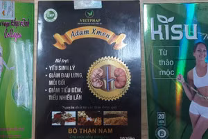  Các sản phẩm thực phẩm hỗ trợ giảm cân, hỗ trợ yếu sinh lý bị phát hiện chứa chất cấm. Ảnh: VFA.