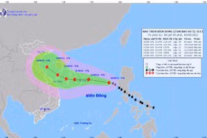 Bão Conson đã vào Biển Đông, trở thành cơn bão số 5