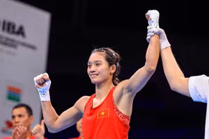 Nguyễn Thị Tâm tạo nên lịch sử cho boxing Việt Nam trên đấu trường thế giới. Ảnh: ASBC.