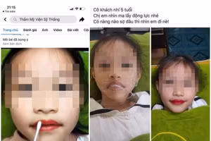 Xôn xao thẩm mỹ viện phun môi cho... bé gái 5 tuổi