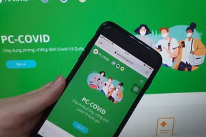App PC-Covid. Ảnh: Văn Phong.