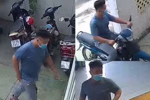 Hình ảnh nghi can được camera an ninh ghi lại.