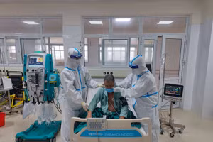 Bệnh nhân ổn định sau điều trị. Ảnh: Cổng Thông tin điện tử Móng Cái.
