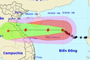 Sơ đồ dự báo bão số 8.