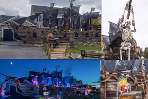 Ông bố dành cả năm làm tàu cướp biển Halloween "cực chất" tặng con gái