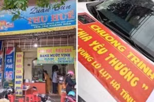 Hà Tĩnh: Xử phạt 750 nghìn đồng quán ăn chặt chém đoàn cứu trợ đến vùng lũ