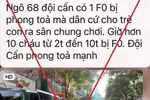 Hà Nội bác tin "10 trẻ em ở phố Đội Cấn là F0"