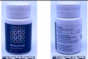 Hình ảnh thuốc giả Molnupiravir điều trị Covid-19 phát hiện tại Thụy Sỹ. Hình ảnh tại CV của Cục Quản lý Dược.