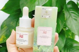 Sản phẩm mỹ phẩm Serum thâm X2 - Nhãn hàng Huyền Phi Cosmetics bị đình chỉ lưu hành. Ảnh: Internet.