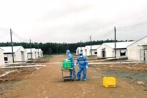 Bệnh viện dã chiến 11 với quy mô khoảng 3.000 giường. Ảnh: Báo Đồng Nai.