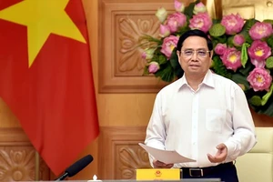 Thủ tướng Phạm Minh Chính phát biểu tại buổi gặp mặt và làm việc với các nhà khoa học. Ảnh: VGP/Nhật Bắc.