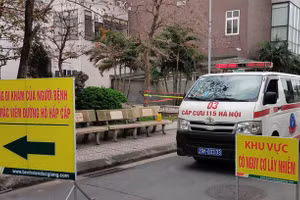 Bệnh viện đa khoa Đức Giang là nơi tiếp nhận, điều trị bệnh nhân Covid-19 trên địa bàn TP Hà Nội. Ảnh: Chi Lê