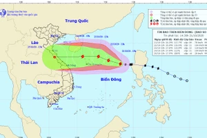 Bão số 8 trên Biển Đông, dự báo sức gió gần tâm giật cấp 14