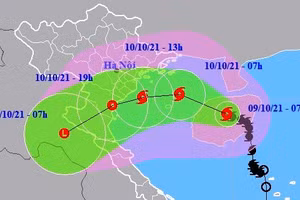 Dự báo vị trí và đường đi của bão số 7 (Lionrock).