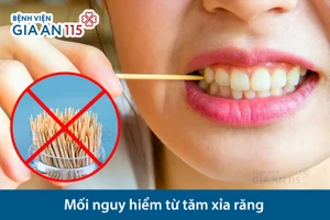 Mối nguy hiểm từ tăm xỉa răng. Ảnh: BV.