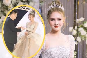 Xoài Non mặc váy cưới giá 28 tỷ đồng trong đám cưới với streamer Xemesis