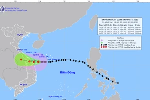 Sáng 12/9, bão số 5 sẽ đổ bộ các tỉnh Trung Trung Bộ