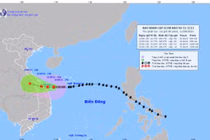 Sáng 12/9, bão số 5 sẽ đổ bộ các tỉnh Trung Trung Bộ