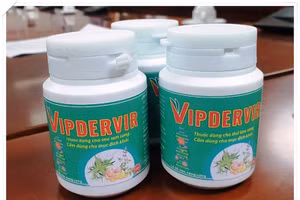 Sản phẩm VIPDERVIR do Viện Hàn Lâm Khoa học và Công nghệ Việt Nam công bố thử nghiệm lâm sàng trên người bệnh Covid-19. Ảnh: Viện Hàn Lâm Khoa học và Công nghệ Việt Nam.