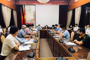 CDC Hà Nội họp với Ban chỉ đạo công tác phòng chống dịch covid-19 huyện Đông Anh. Nguồn: Sở Y tế Hà Nội.