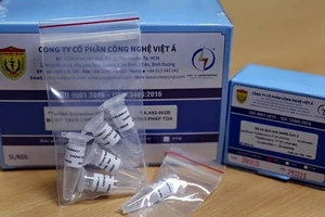 Sản phẩm kit xét nghiệm của Công ty Việt Á. Ảnh: Internet.