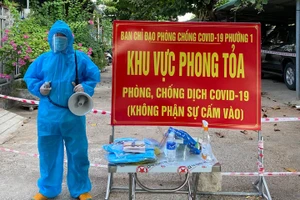 Khu vực phong tỏa của khu tái định cư A11C (gần Nhà văn hóa Diên Hồng), TP Tuy Hòa. Ảnh minh họa: Khánh Diêu.