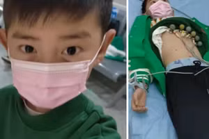 Cậu bé 10 tuổi kiên cường làm xét nghiệm hiến tủy cho mẹ