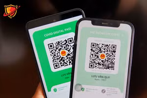 Phiên bản mới thẻ Covid-19 tại trang chủ. Ảnh: Cục Tin học hóa.