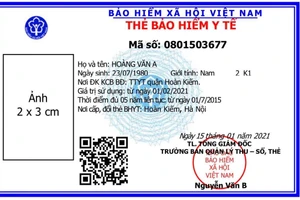 Từ 1/4/2021 sẽ sử dụng mẫu thẻ BHYT mới