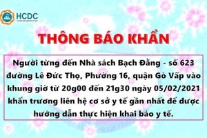 Chống dịch Covid-19: HCDC tìm người đến Nhà sách Bạch Đằng