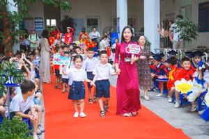 Học sinh lớp 1 tại Hà Nội tựu trường vào ngày 21/8