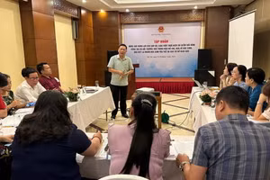 Quang cảnh lớp tập huấn.