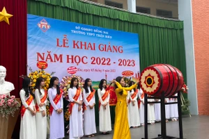 Đánh trống khai giảng năm học 2022-2023- ảnh minh họa. 