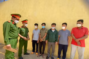 Các đối tượng tại Công an huyện Tuy Đức.