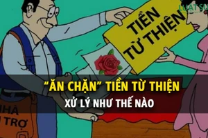 Ăn chặn tiền từ thiện (hình minh hoạ). 