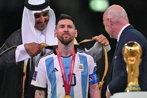 Messi được tôn vinh ở lễ trao Cúp vô địch World Cup 2022.