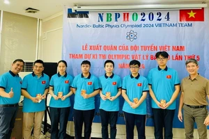 Các thành viên đội tuyển Việt Nam tham dự Olympic Vật lý Bắc Âu-Baltic năm 2024.