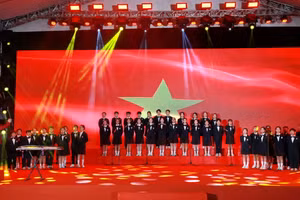 Liên hoan hợp xướng học sinh là một trong những hoạt động chào mừng 70 năm ngày thành lập ngành GD-ĐT Hà Nội