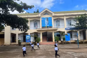 Học sinh Trường Tiểu học Lê Lợi, huyện Buôn Đôn - Ảnh: Thành Tâm.