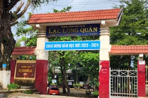 Trường THCS Lạc Long Quân nơi cháu H. theo học 4 năm - Ảnh: Thành Tâm.