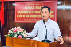 TS. Đỗ Tường Hiệp - Phó Giám đốc Sở GD&ĐT triển khai các nội dung trọng tâm (ảnh: Thành Tâm).