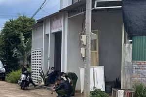 Nhà nghỉ nơi chị T. nghi bị sát hại.