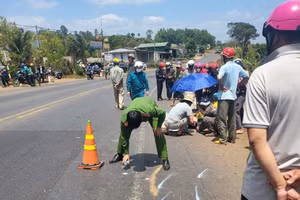 Hiện trường vụ tại nạn (ảnh: VT).