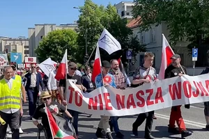 Hàng trăm người Ba Lan biểu tình phản đối viện trợ Ukraine, ngày 1/5/2024